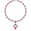 Tanzanite Ruby Drop Pendant Necklace